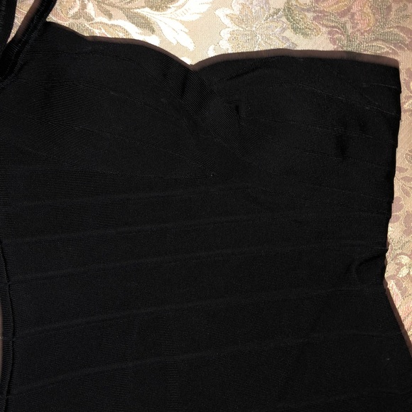 NWT Herve Leger Black Melanie bandage dress M!! - Picture 3 of 8